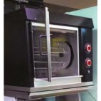 Rôtissoire électrique ventilée 4 broches, 16/20 poulets, 3,3 Kw
