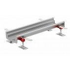 Elément droit pour caniveau Modul 125 avec pente longueur 3000 mm profondeur 50 à 65 mm