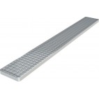 Grille classe L15, caillebotis anti-dérapante double crantée passivée, pour caniveau Modul 125