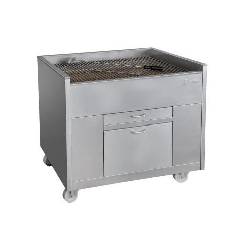 Churrasco professionnel Grills à Charbon de Bois statiques avec ventilation Ligne 600 largeur 600 mm Churrasco professionnel Grills à Charbon de Bois statiques avec ventilation Ligne 600 largeur 600 mm