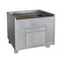 Churrasco professionnel, Grills à Charbon de Bois statiques, avec ventilation, Ligne 800, largeur 800 mm