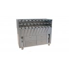 Churrasco professionnel, Grills à Charbon de Bois pour Ridizio, Ligne 700 double, hauteur 1350 mm
