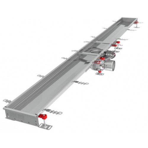 Caniveau Modul 200 sortie horizontale centrée boitier 157/DN110 Longueur 3000 mm Caniveau Modul 200 sortie horizontale centrée boitier 157/DN110 Longueur 3000 mm