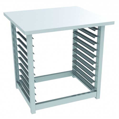 Piètement à glissière inox pour four mixte à injection de vapeur 6, 7 et 10 niveaux Piètement à glissière inox pour four mixte à injection de vapeur 6, 7 et 10 niveaux
