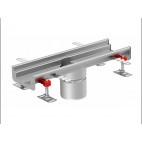 Modul 125 élément de sortie centré DN110 sans pente sans cloche siphoide sans couverture L 500mm H 50mm