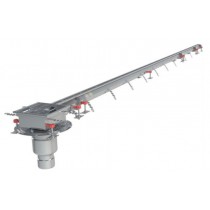 CANIVEAU MODUL 20 - L 5000 MM, VERTICALEN BOUT - TELESC PLATINE DN157/110 - 3,9