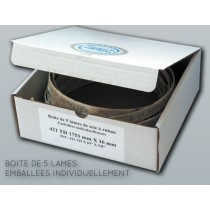 Lame pour scie à os, largeur 16 mm, la boîte de 5 lames, jusqu'à 1750 mm