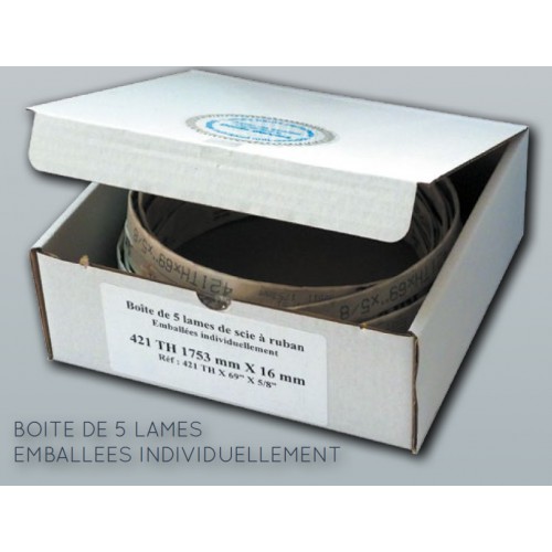Lame pour scie à os, largeur 16 mm, la boîte de 5 lames, longueur jusqu'à 1750 mm Lame pour scie à os, largeur 16 mm, la boîte de 5 lames, longueur jusqu'à 1750 mm
