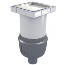 Siphon showerdrain easyflow plastique, couverture Tile 150x150  inox AISI 304 brillant