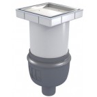 Siphon showerdrain easyflow plastique, couverture Tile 150x150  inox AISI 304 brillant