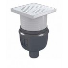 Siphon showerdrain easyflow plastique, couverture Tile 150x150  inox AISI 304 brillant