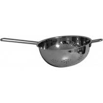 Passoire cuisine inox fond rond, Ø 250 mm, longueur manche 240 mm