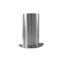 Protection d'angle, inox ,fixe demi-lune , soudée , extérieure, L 300 x P 150 x H 350 mm 