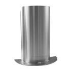 Protection d'angle inox fixe demi-lune soudée extérieure L 300 x P 150 x H 350 mm