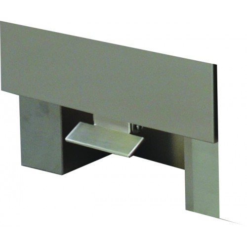 Pédale d'ouverure inox pour meuble poubelle sur tiroir coulissant Pédale d'ouverure inox pour meuble poubelle sur tiroir coulissant
