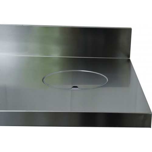 Trous vide ordure, Dessus inox : TVO avec collerette affleurante, Ø 160 mm Trous vide ordure, Dessus inox : TVO avec collerette affleurante, Ø 160 mm