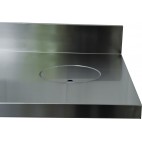 Trous vide ordure, Dessus inox : TVO avec collerette affleurante, Ø 160 mm
