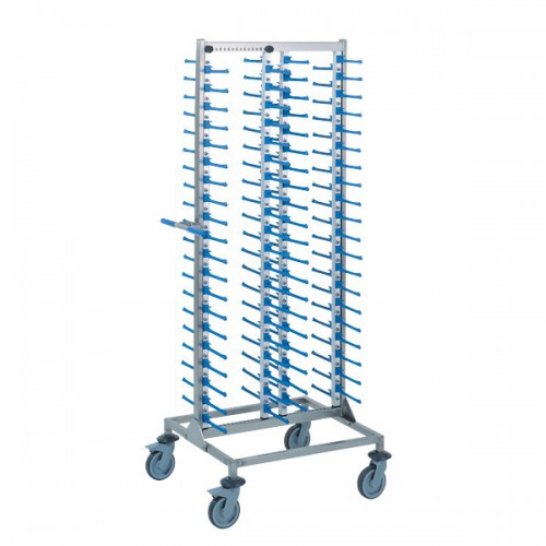 Chariot porte-assiettes garnies 4 piles : 60 assiettes longueur 730 mm Chariot porte-assiettes garnies 4 piles : 60 assiettes longueur 730 mm