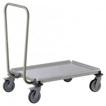 Porte-casiers tout inox à dosseret, en acier inoxydable, hauteur 900 mm