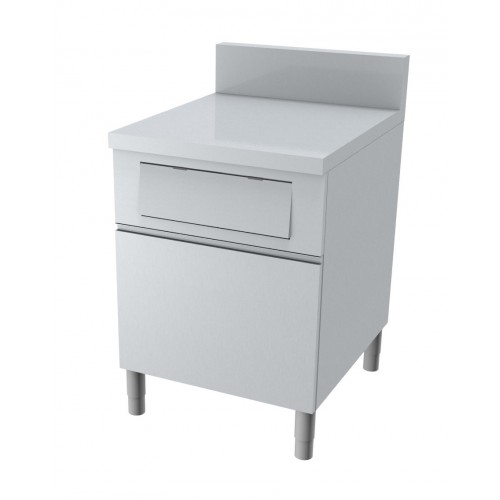 Meuble poubelle dessus plein 1 porte tiroir coulissant + volet basculant hauteur 850 mm Meuble poubelle dessus plein 1 porte tiroir coulissant + volet basculant hauteur 850 mm