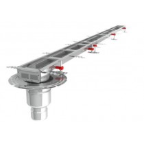 Caniveau Modul 125 sortie verticale en bout 157/DN110 Longueur 3000 mm