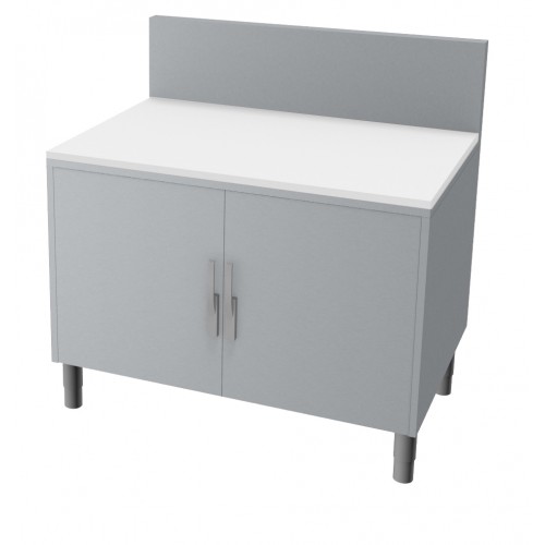 Meuble pour découpe de meule fromagère 2 portes battantes avec loqueteau H 750 mm Meuble pour découpe de meule fromagère 2 portes battantes avec loqueteau H 750 mm