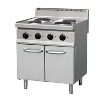 Fourneau électrique, plaque de cuisson en fonte, (2 + 2,6) x 2 bruleurs, 9,2 Kw