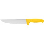 Couteau de boucher manche jaune en polypropylène