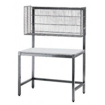 Table de mise sous barquette, dessus inox ferritique, P 600 mm