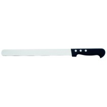 Couteaux à pâté feuilletée lame dents fines, manche ABS noir avec rivets