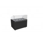 Vitrine chauffante, ouverte bain-marie à eau, 2,25 Kw, 2GN1/1+2GN1/3