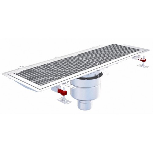Caniveau Epur inox complet sol souple caillebotis 300x1000 verticale DN110 telescopique Caniveau Epur inox complet sol souple caillebotis 300x1000 verticale DN110 telescopique