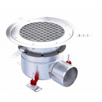 Siphon Epur inox complet sol souple, caillebotis diamètre 220, horizontale DN110, télescopique