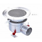 Siphon Epur inox complet sol souple, caillebotis diamètre 220, horizontale DN110, télescopique