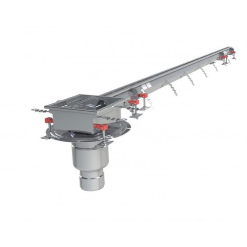 Caniveau Modul 20 sortie verticale en bout 157/DN110 avec boitier siphon 250 x 250 mm Longueur 1000 mm Caniveau Modul 20 sortie verticale en bout 157/DN110 avec boitier siphon 250 x 250 mm Longueur 1000 mm
