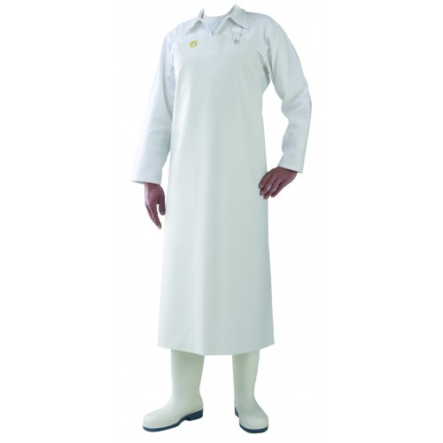 Tablier blanc de laboratoire nitrile 50/100 Tablier blanc de laboratoire nitrile 50/100