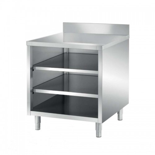 Meuble ouvert, avec dosseret, dessus lisse 2 étagères pleines, profondeur 700 mm Meuble ouvert, avec dosseret, dessus lisse 2 étagères pleines, profondeur 700 mm