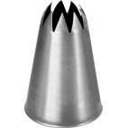 Douille cannelée fermée inox 6 dents