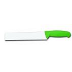 Couteau à fromage droit 1 manche, manche polypropylène vert, L lame 250 mm