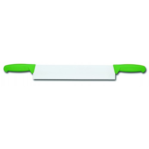 Couteau à fromage droit 2 manches, manche polypropylène vert, L lame 400 mm Couteau à fromage droit 2 manches, manche polypropylène vert, L lame 400 mm