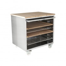 Armoire 1/2 parisien, dessus en hêtre étuvé lamellé collé de première qualité