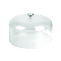 Cloche transparente ronde en san avec poignée extérieure, Ø 270 mm