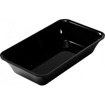 Plateau cuisine, plexi noir rectangulaire GN1/4 , P 162 mm