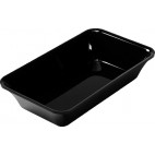 Plateau cuisine, plexi noir rectangulaire GN1/4 , P 162 mm