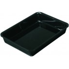 Plateau cuisine, plexi noir rectangulaire GN2/7, P 200 mm