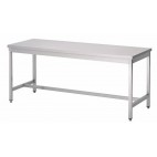 Table de travail Inox AISI 430 sans sous-tablette, L 1800 x P 800 x H 850 mm