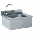 Plonge suspendue, adossée, 1 bac, L 700 x l 700 mm