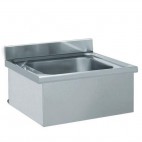 Plonge suspendue adossée 1 bac L 800 x l 700 mm