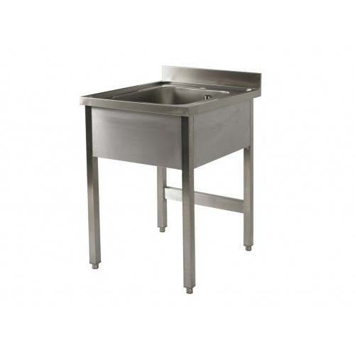 Plonge démontable 1 bac sans égouttoir, L 700 x P 700 x H 900 mm Plonge démontable 1 bac sans égouttoir, L 700 x P 700 x H 900 mm