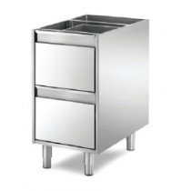 Armoire à 2 tiroirs sur pieds, L 550 x P 450 x H 850 mm